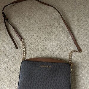 Michael Kors Tan and Brown Shoulder Bag